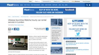 
                            6. Ubeeqo launches Matcha hourly car rental service in London ...