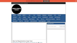 
                            8. Uber Car Requirements in Cape Town - uberafricaforum.com