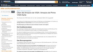 
                            5. Über die Amazon.de VISA / Amazon.de Prime …