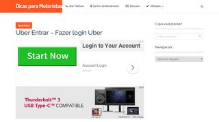 
                            6. Uber Entrar – Fazer login Uber - uberbra.com