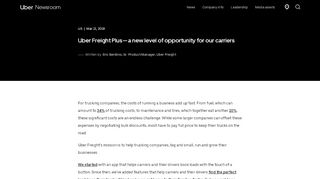 
                            7. Uber Freight Plus — a new level of opportunity for our ...