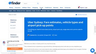
                            5. Uber in Sydney: Fare estimates and services | Finder