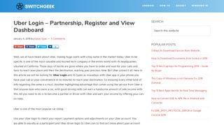 
                            11. Uber Login - Partnership, Register and View Dashboard