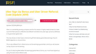 
                            3. Uber Sign Up Bonus and Uber Driver Referral …