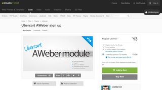 
                            9. Ubercart AWeber sign up by netkevin | CodeCanyon