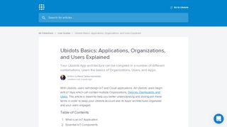 
                            8. Ubidots Basics: Applications, Organizations, and Users Explained ...