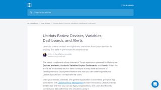 
                            7. Ubidots Basics: Devices, Variables, Dashboards, and Alerts | Ubidots ...