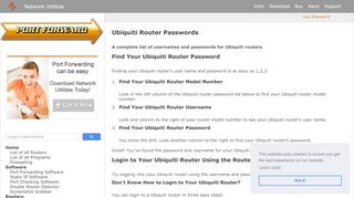 
                            8. Ubiquiti Router Passwords - port forward