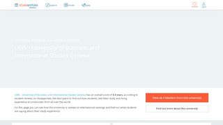 
                            4. UBIS - University of Business and International ... - MastersPortal.com