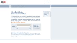 
                            10. UBS Investment Bank | Client Portal Login