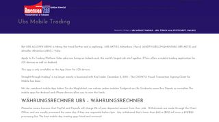 
                            9. Ubs Mobile Trading - UBS, Zürich 2012 (Festschrift; online)