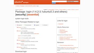 
                            1. Ubuntu – Details of package login in xenial