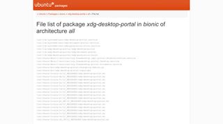 
                            8. Ubuntu – File list of package xdg-desktop-portal/bionic/all