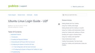 
                            4. Ubuntu Linux Login Guide - U2F : Yubico Support