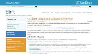 
                            9. UC San Diego Job Bulletin: Overview