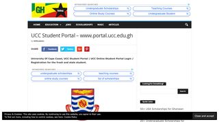 
                            7. UCC Student Portal – www.portal.ucc.edu.gh - GH Students