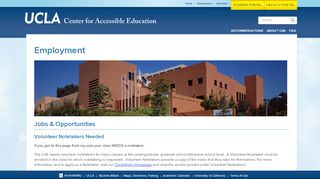 
                            3. UCLA Center for Accessible Education - Employment
