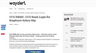 
                            5. UCO HRMS : UCO Bank Login for Employee Salary Slip