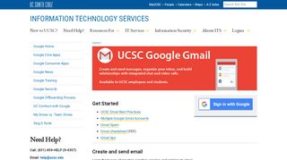 
                            9. UCSC Email - Google Gmail - Information Technology Services