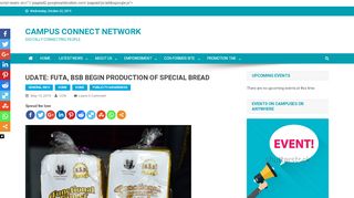 
                            9. UDATE: FUTA, BSB BEGIN PRODUCTION OF SPECIAL BREAD ...
