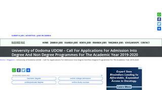 
                            7. UDOM online application for 2019-2020 | oas udom Apply