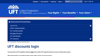 
                            1. UFT discounts login - uft.org