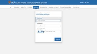 
                            4. ug login - Andhra University Examination Computerisation ...