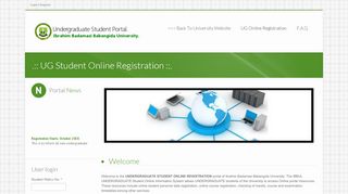 
                            1. .:: UG Student Online Registration ::. | Undergraduate Registration ...