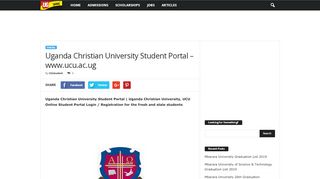 
                            8. Uganda Christian University Student Portal – www.ucu.ac.ug