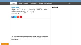 
                            1. Uganda Christian University, UCU Student Portal: elearning.ucu.ac.ug ...