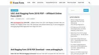 
                            9. UGC Anti Ragging Form 2018 PDF - Affidavit Online Form ...