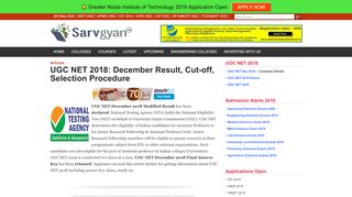 
                            5. UGC NET 2018: December Result, Cut-off, Selection Procedure