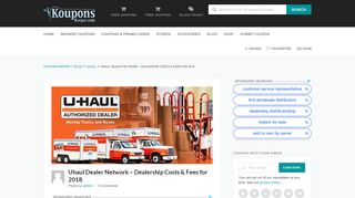 
                            5. Uhaul Dealer Network - Dealership Costs & Fees for 2018