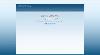 
                            9. UHRS Web Entry: Login