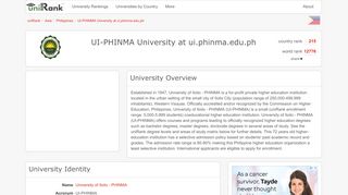 
                            4. UI-PHINMA University at ui.phinma.edu.ph | Ranking & Review