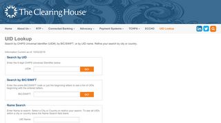 
                            6. UID Lookup | The Clearing House