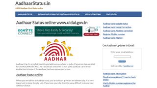 
                            10. uidai aadhaar status www.uidai.gov.in