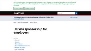 
                            3. UK visa sponsorship for employers - GOV.UK