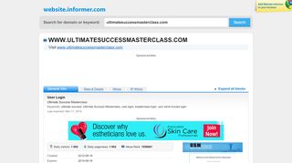 
                            3. ultimatesuccessmasterclass.com at WI. User Login - Website Informer