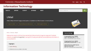 
                            2. UMail | UMass Amherst Information Technology | UMass Amherst