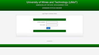 
                            1. UMaT Admission Status