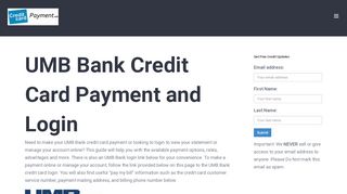 
                            3. UMB Bank Credit Card Payment and Login