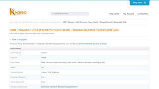 
                            4. UMR - Wausau / UHIS (Formerly Fiserv Health - Wausau Benefits ...