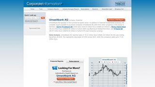 
                            5. Umweltbank AG (UBK) Company Profile - corporateinformation.com