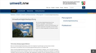 
                            8. Umweltverträglichkeitsprüfung - Umweltministerium NRW