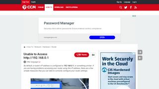 
                            8. Unable to Access http://192.168.0.1 - ccm.net