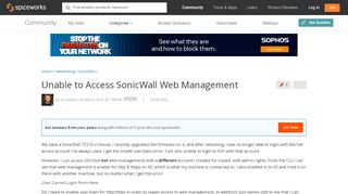 
                            8. Unable to Access SonicWall Web Management - Spiceworks Community