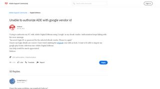 
                            9. Unable to authorize ADE with google vendor id | Adobe ...