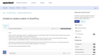 
                            4. Unable to create a batch in ScanPlus.. — OpenText - Forums