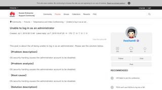 
                            3. Unable to log in as an administrator - Huawei Enterprise ...